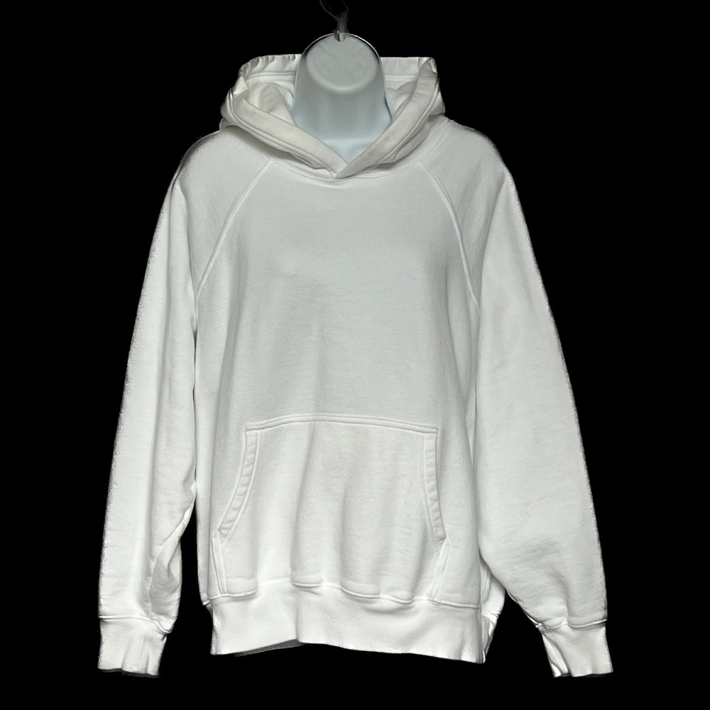 TNA Sweatfleece Hoodie Pullover Women's White Size 2 Cozy Fleece Boyfriend Fit